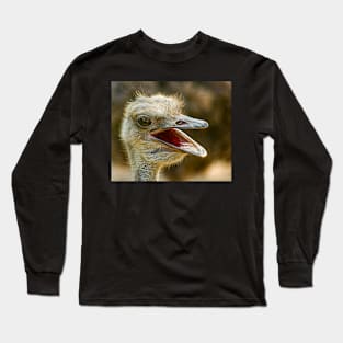 Ostrich, Chiang Mai Zoo, Thailand Long Sleeve T-Shirt